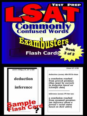 cover image of LSAT Test Prep Commonly Confused Words - Exambusters Flash Cards - Workbook 3 of 3